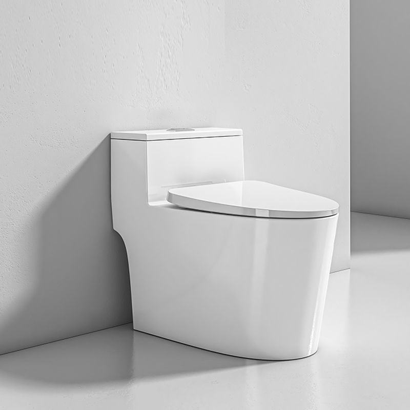 Modern Floor Mount Flush Toilet Ceramic Urine Toilet with Slow Close Seat for Bathroom