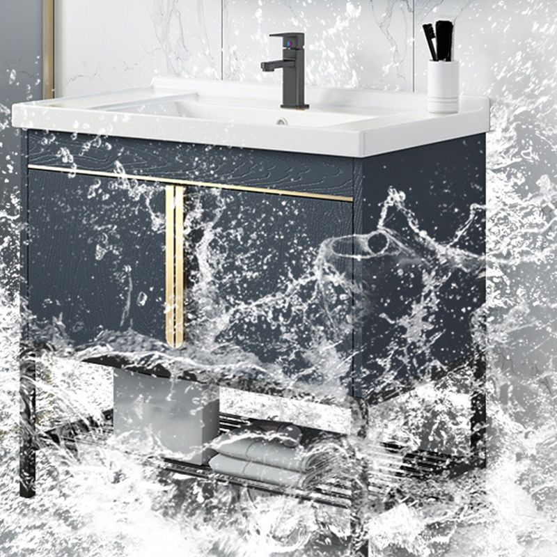 Modern Stainless Steel Bathroom Sink Vanity Faucet Included Vanity Sink