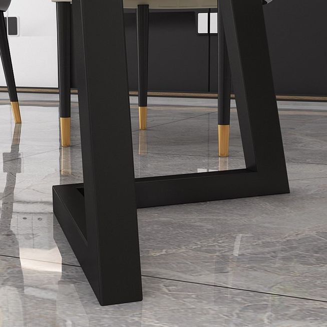 Modern Rectangle Dining Table Set 1/4/7 Pieces Dinette Set with Sintered Stone Top