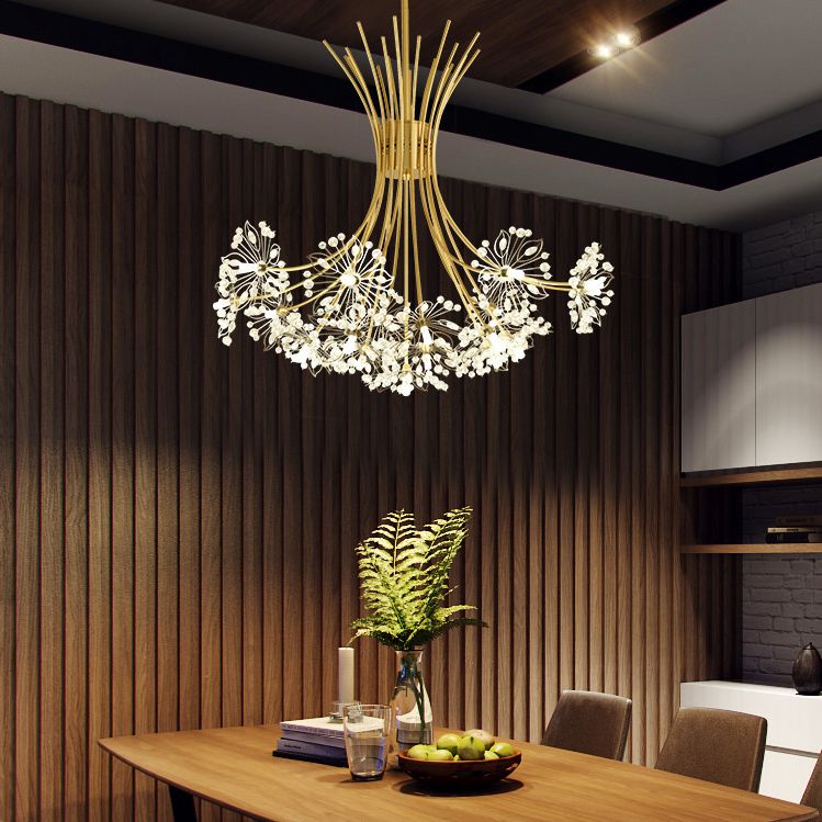 Zweige Anhänger Kronleuchter nordischer Luxusstil -Kristallhanglampe