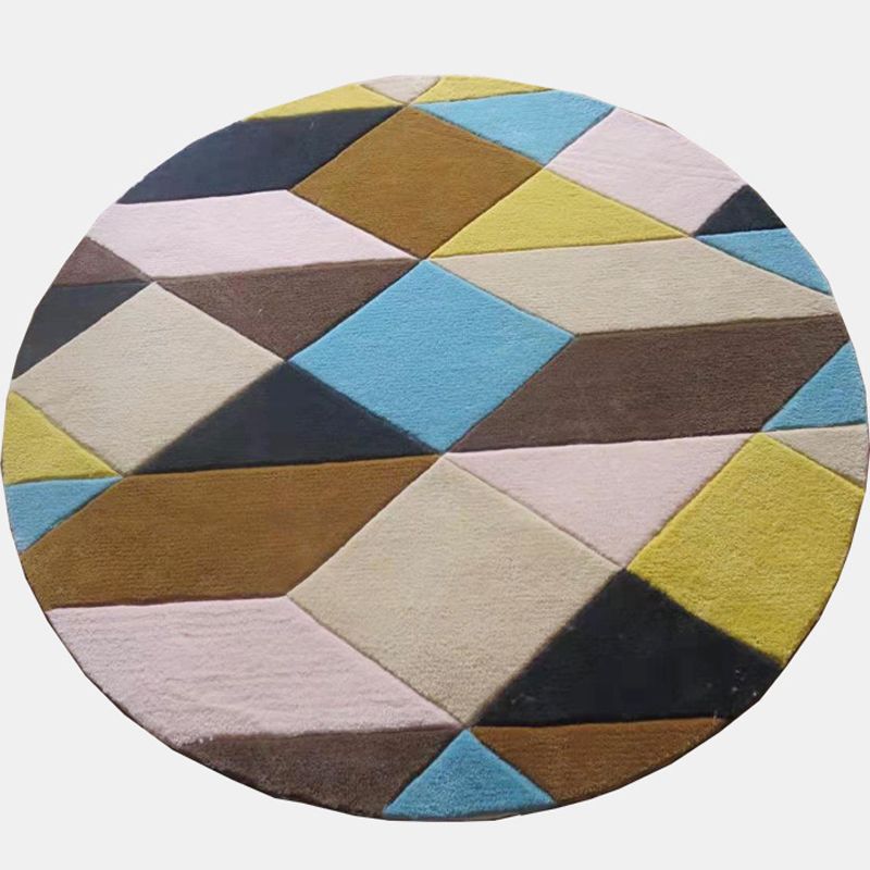 Modern Harlequin Patroon Tapijt Cowhide Round Tapijt Tapijt Non-Slip Backing Indoor Toe voor woningdecoratie