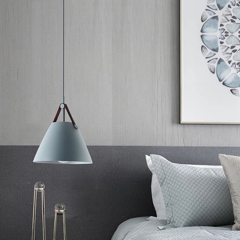 Metal Conical Suspension Pendant Minimalist Style Pendant Ceiling Light for Living Room