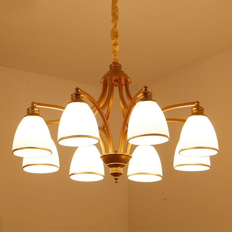 Amerikanische geometrische Kronleuchter Anhänger Lichter Metallkronleuchter mit Glasschatten