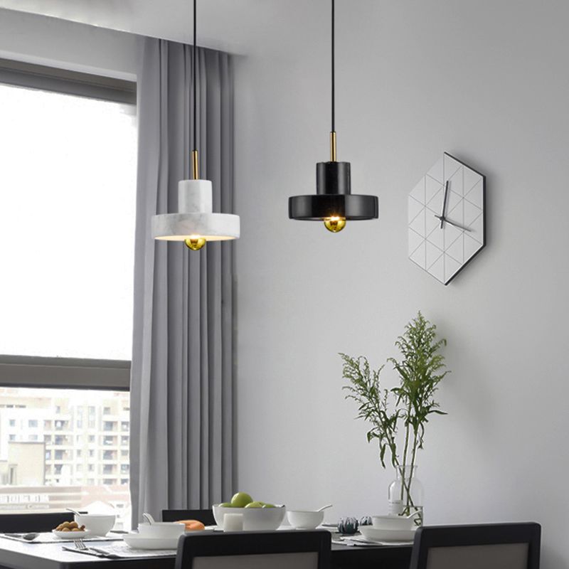 Cement Geometric Shaped Suspension Light Modern Style Hanging Lamps for Dining Room Living Room
