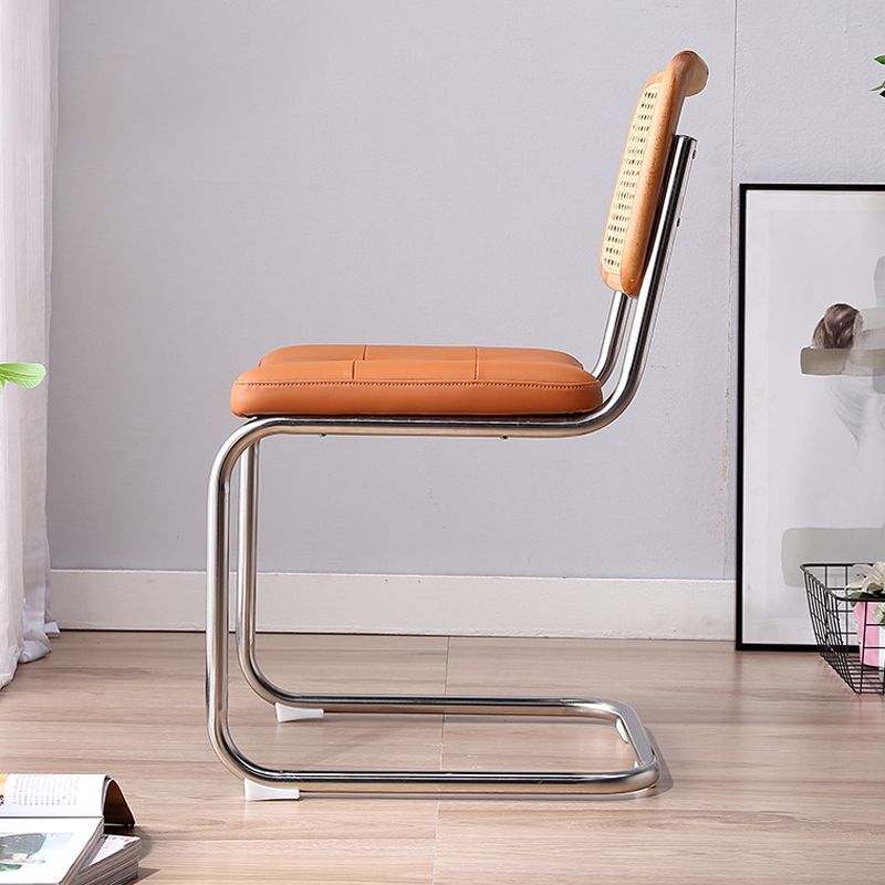 Silla de metal de estilo moderno Comedor Cocina Sillas laterales con respaldo abierto