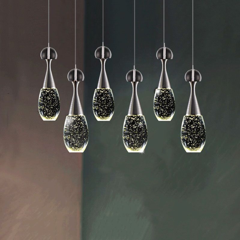 Minimalist Style Teardrop Cluster Anhänger Licht, Metall Multi -Anhänger Deckenleuchte
