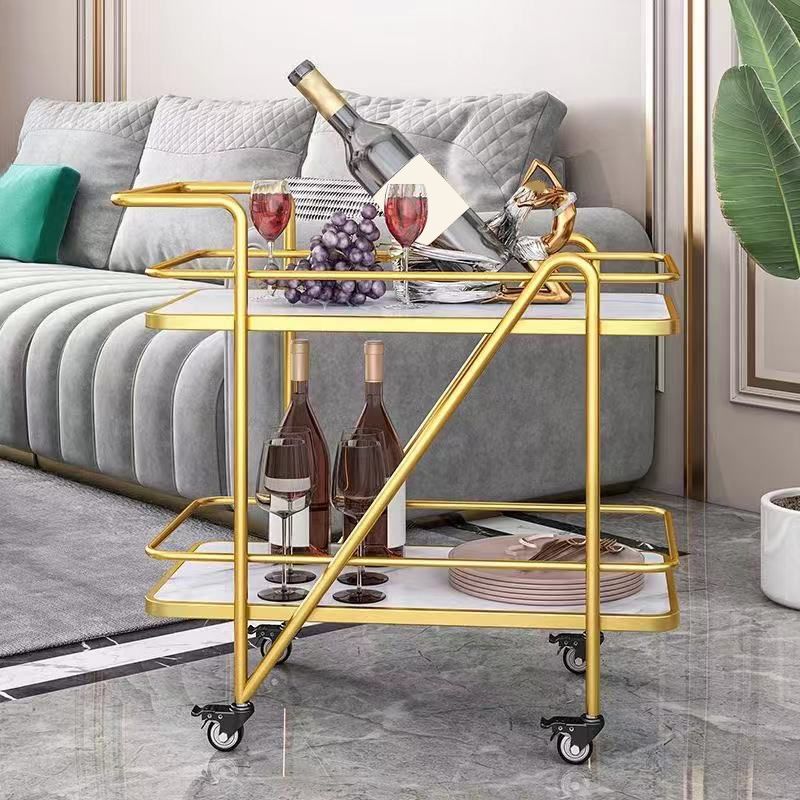 29.92"H Modern Rolling Prep Table Reclaimed Wood Rectangular Prep Table for Home Use