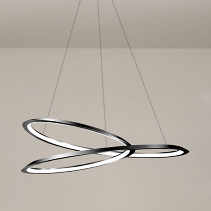 Moderne eenvoudige stijl LED hanger kroonluchter licht metalen hangerverlichting voor woonkamer