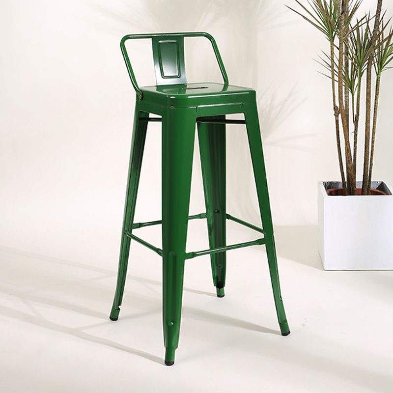 Industrial Square Bar and Counter Stool Metal Stool with 4 Legs