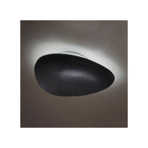 Pebble Shape Indoor Dispara de luz Sponce Resina 4 "/9" Lámpara de pared de estilo moderno de longitud LED en negro