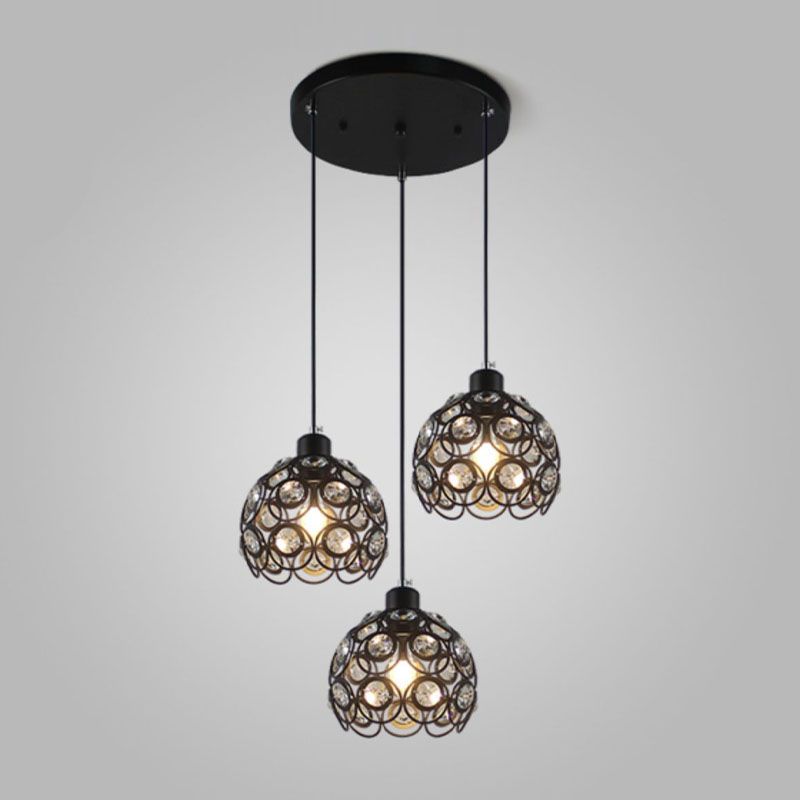 Nouveauté moderne Crystal Dome Light Light Modern Style LED Pendentif Light pour le chevet Bar