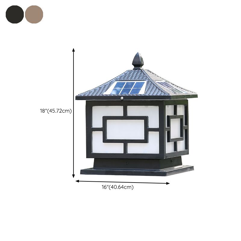 Modern Simple Aluminum Pillar Lamp Square Shape Pillar Light for Outdoor