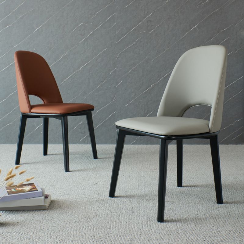 Industrial Home Indoor Chair Solid Wood Legs Dining Armless Chair