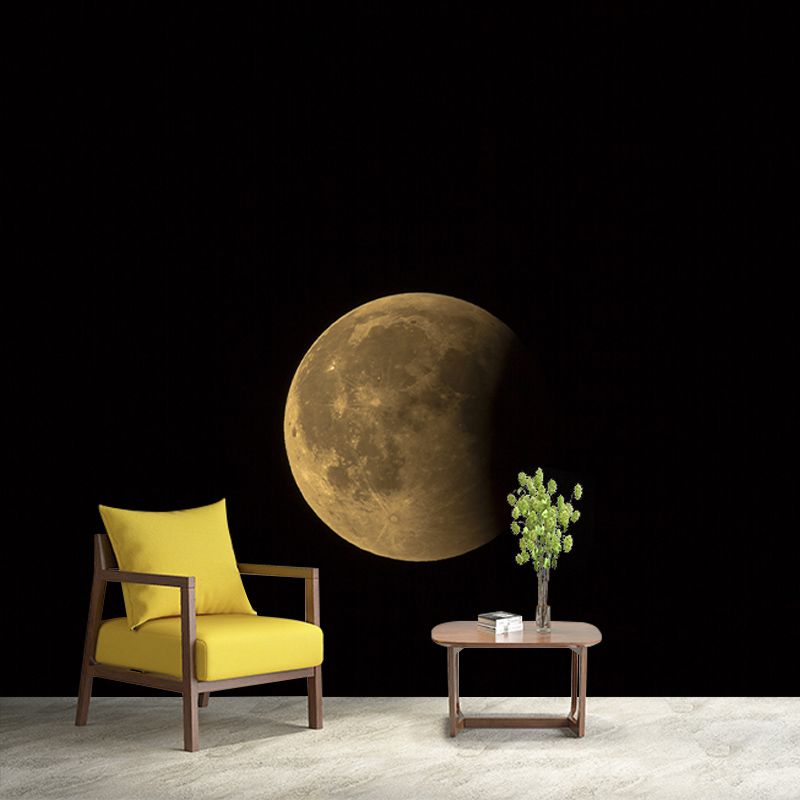 Environmental Moon Wallpaper Stain Resistant Sky Photography Wall Mural