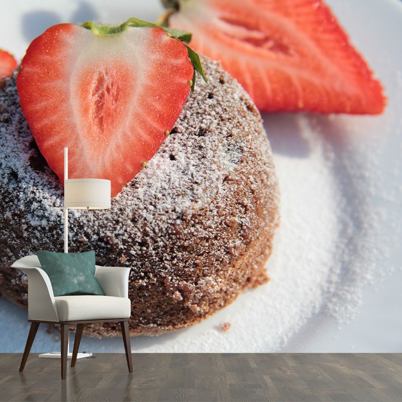 Delicious Dessert Mural Wallpaper Modern Decorative, Custom Size Available