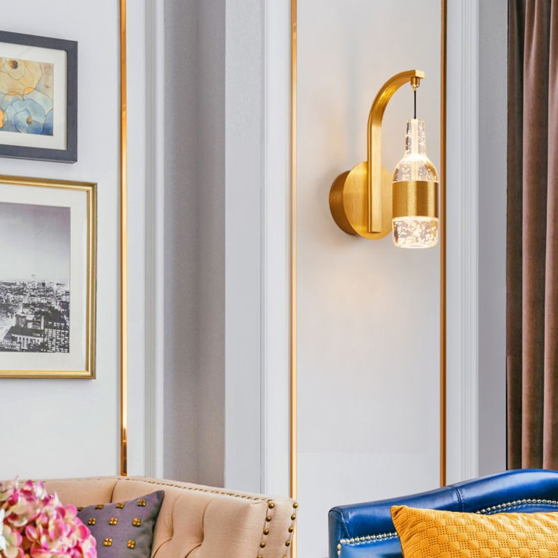 1-Light Geometric Wall Lamps Modern Style Crystal LED Light Fixture