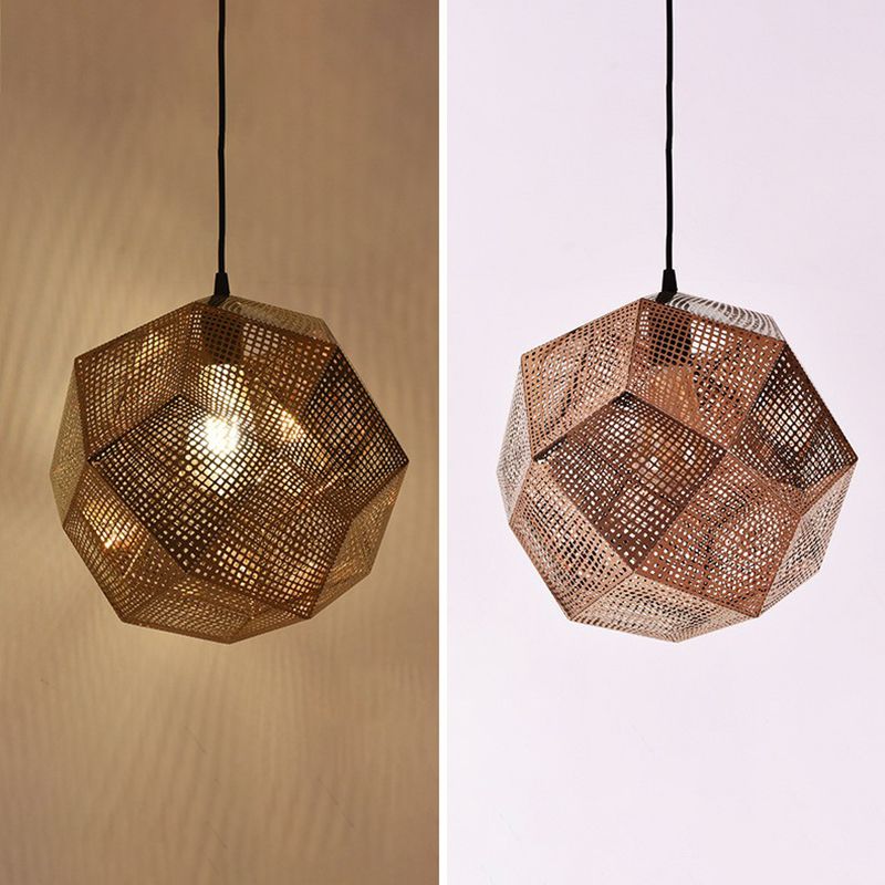 Modern Style Geometrical Hanging Light Kit Metal Restaurant Ceiling Pendant Light