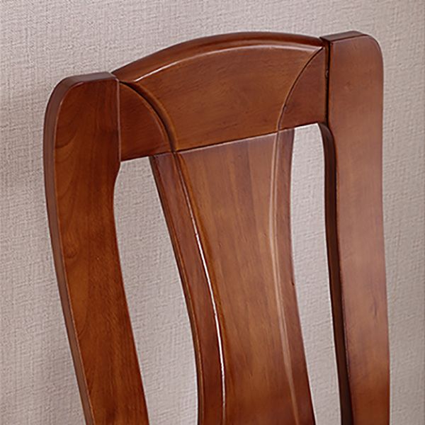 Rubber Wood Kitchen Dining Side Chair Contemporary Slat Back Side Chair