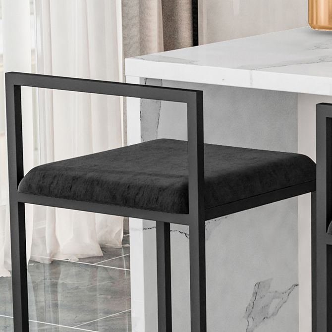Taburetes de mostrador modernos, taburete de bar interior de madera sin brazos con reposapiés