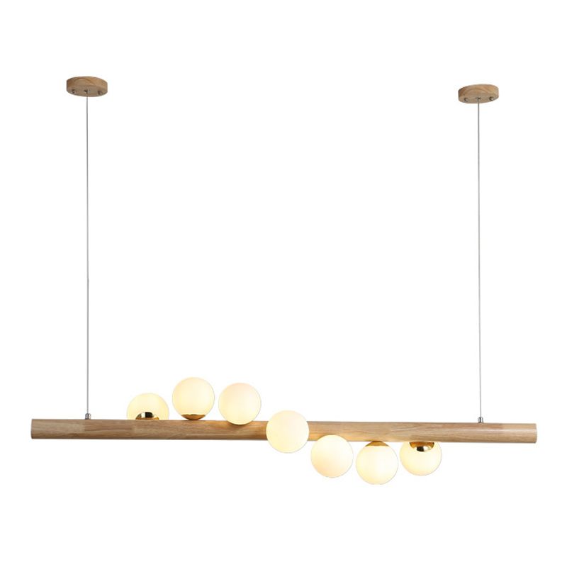 5/7-Light Wood Ceiling Light Industrial Kitchen Island Lighting for Room
