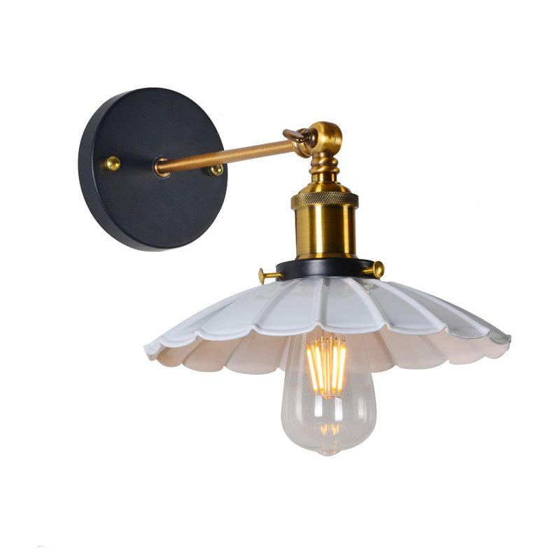 Industrial Style Wall Sconce Metal 1 Light Sconces for Living Room