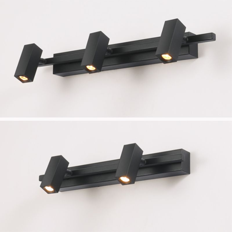 Frosted Black Angle Adjustable Vanity Light Nordic Style Minimalism Aluminum Make-up Mirror Lamp for Bathroom Vanity