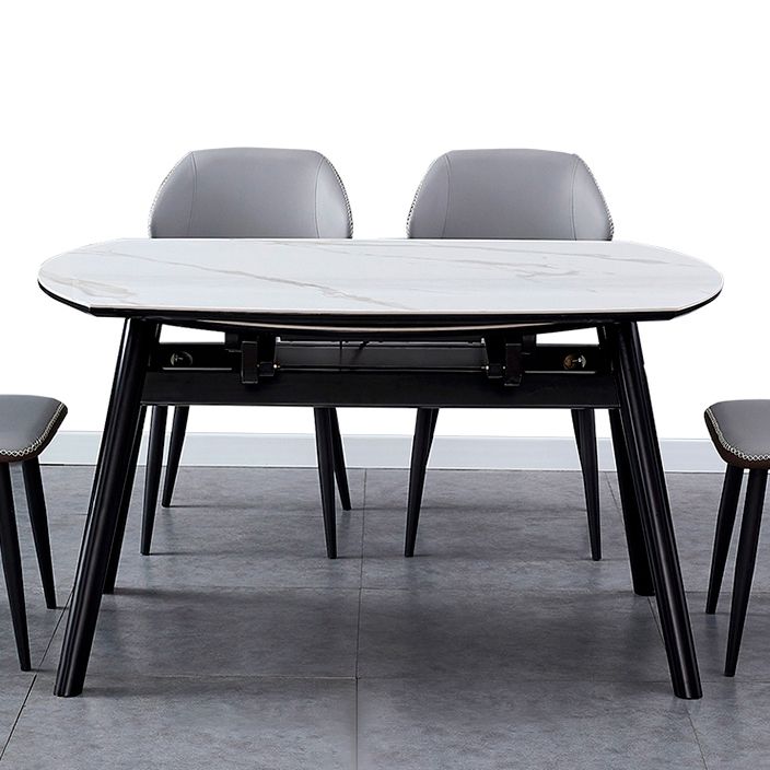 Moderne stijl gesinterde stenen eettafel ronde tafel met 4 poten voor thuis