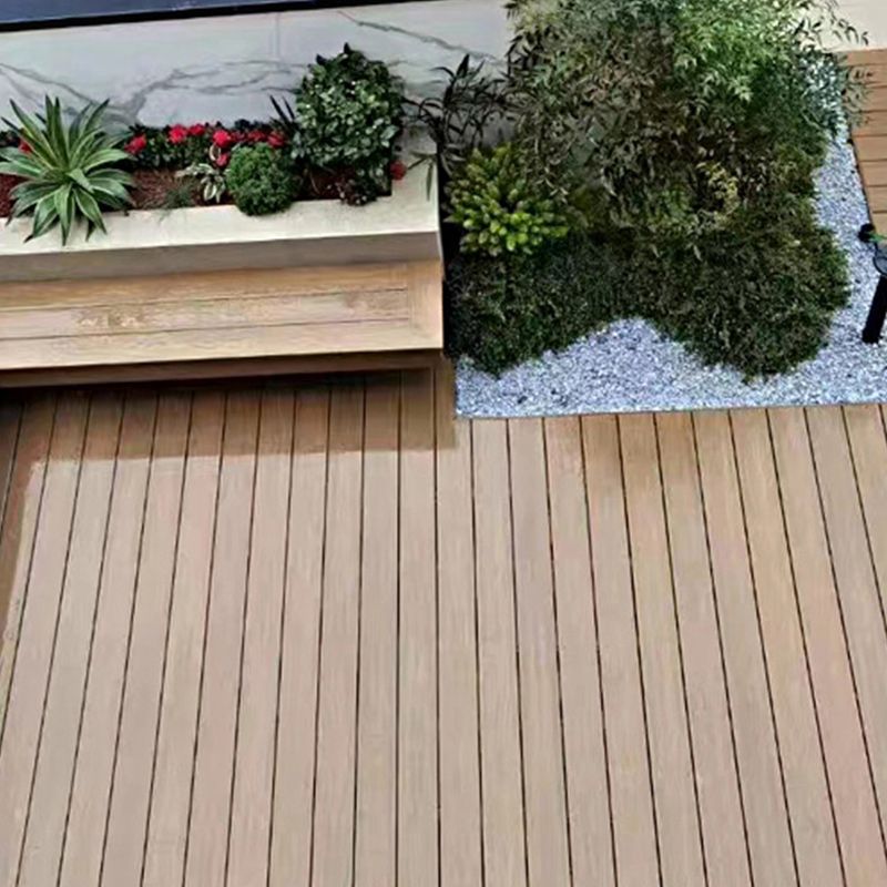 WPC Outdoor Flooring Modern Style Waterproof Rectangle Texture Effect Nail Flooring