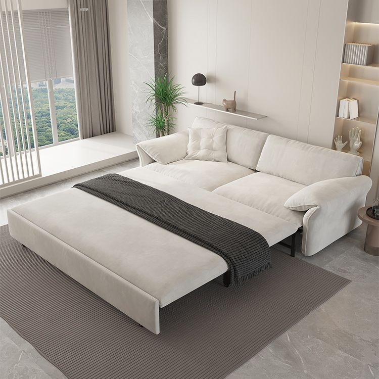 35" Wide Scandinavian Sofa Futon White Pillow Included Sleeper Sofa