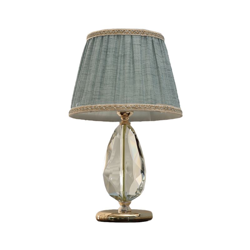 Hand-Cut Crystal Droplet Task Lighting Modernism 1 Bulb Reading Lamp in Light Blue