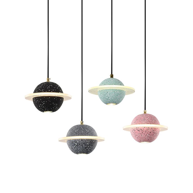 Bille de forme ciment suspendu moderne style multiples luminaires suspendus