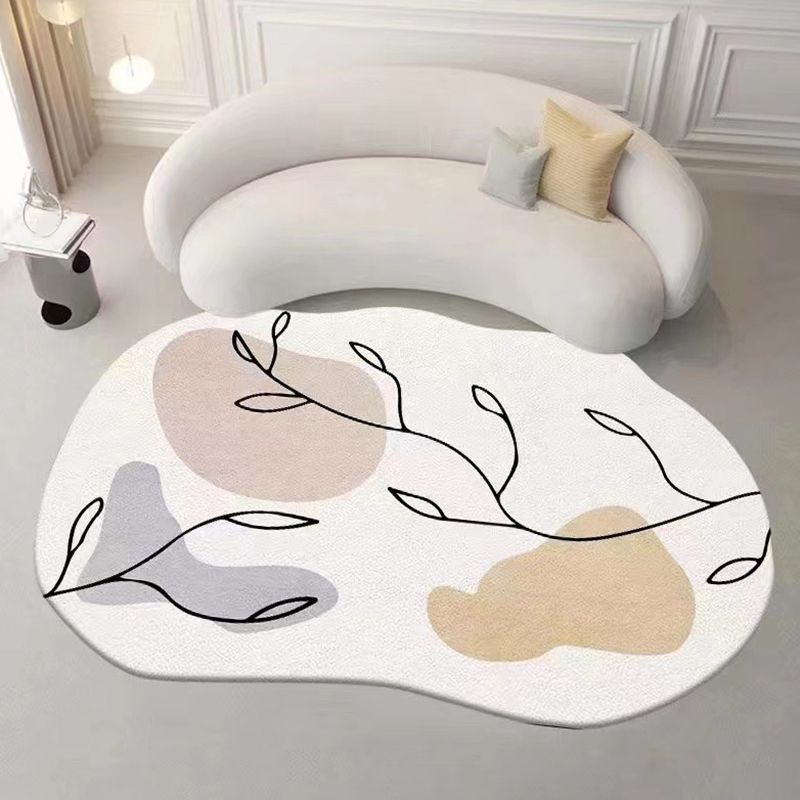 Novelty Shape Carpet Leisure Contrast Panel Rug Polyester Stain Resistant Area Rug