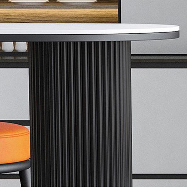 Stone Double Pedestal Counter Wine Table Modern Indoor Bar/Dinette Table