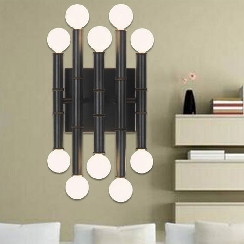 Tubos Apliques de pared metálicos Fixes de iluminación Estilo moderno Luz de pared de 10 luces