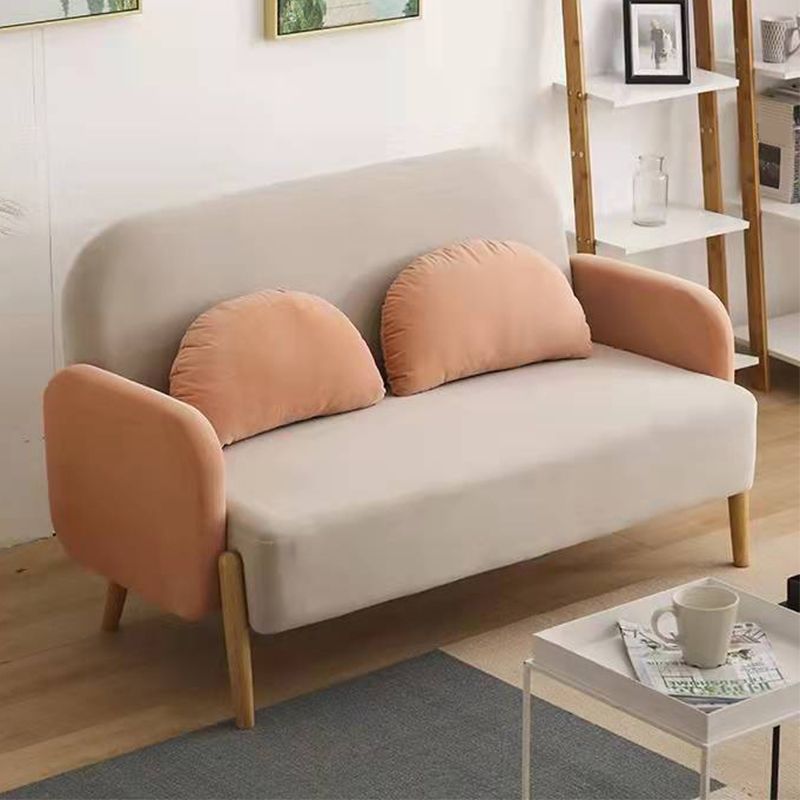 26.77" Wide Velvet Sofa Standard Square Arm Sofa for Living Room