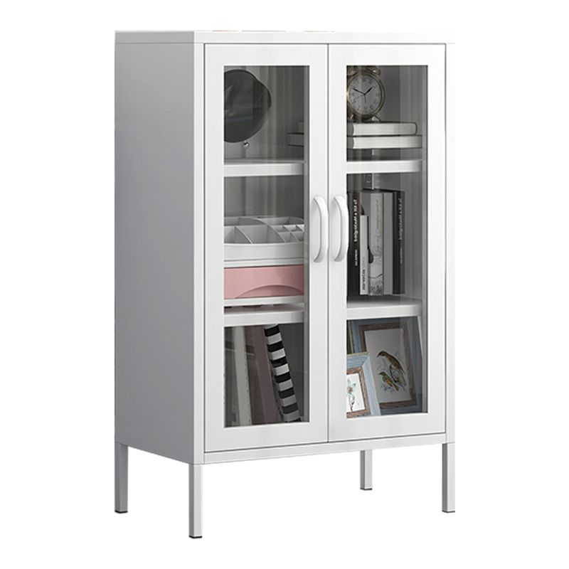 Scandinavian Style Bookshelf Closed Back Bookcase for Study Room with Door