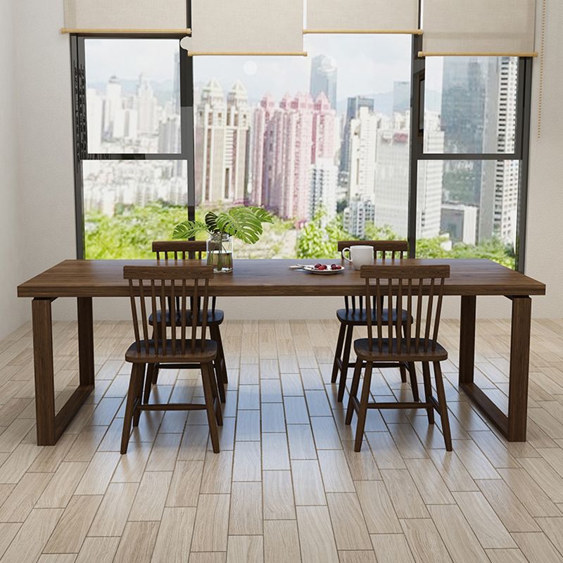 Industrial Medium Wood Furniture 1/4/5 Pcs Standard Height Dining Room Table Set