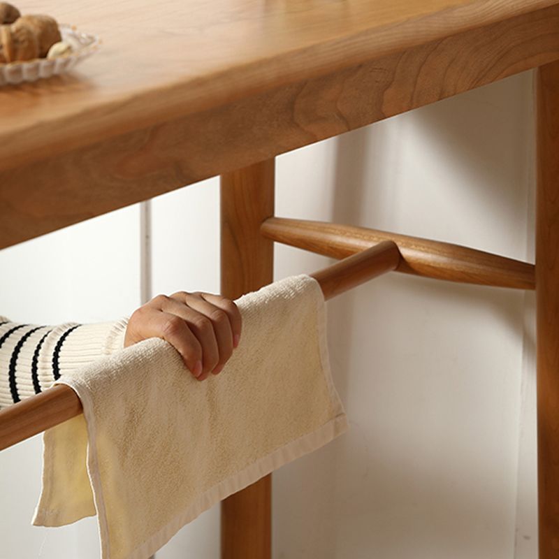 Modern Solid Wood Bar Dining Table Ellipse Bar Table for Kitchen