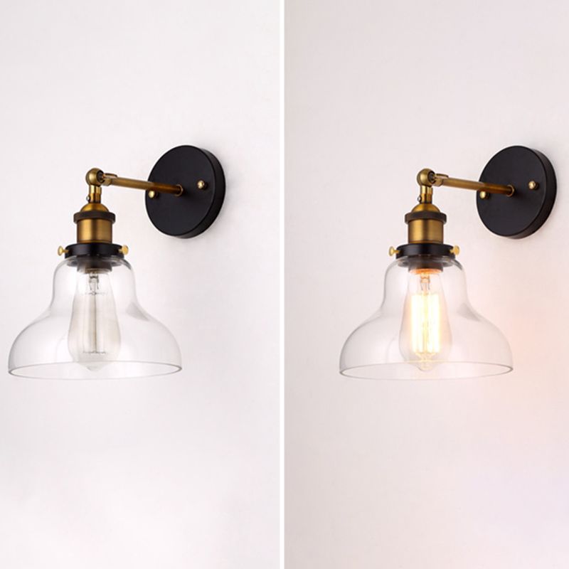 Armed  Wall Light Sconce Modern Minimalist Style Glass  1 Light Sconces