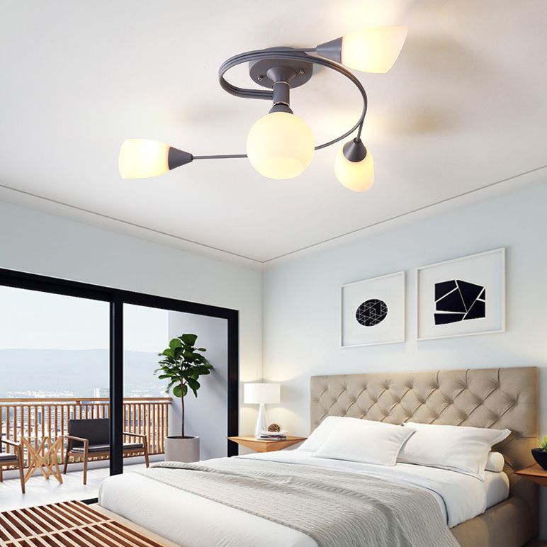 Iron Colorful Ceiling Lamps Simple Bedroom Flush Mount Light