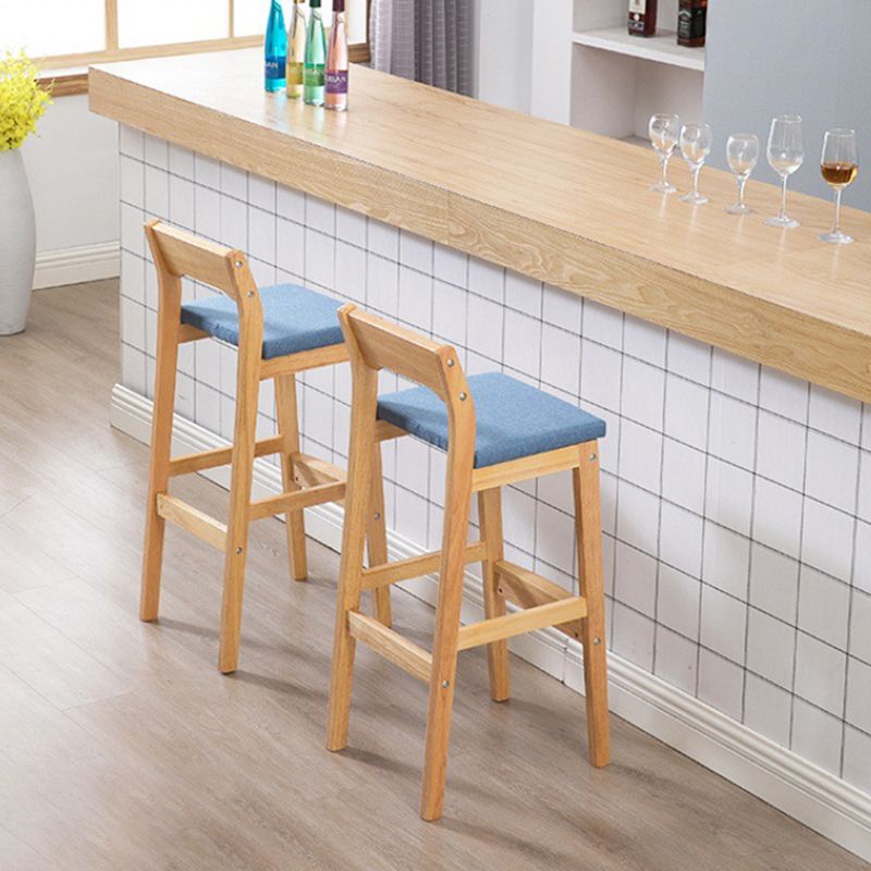 Modern Style Square Bar-stool Wooden Counter Bar Stool for Home