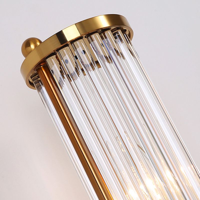 Crystal Geometric Shape Wall Light Modern Style Multi Lights Wall Light Sconce in Brass