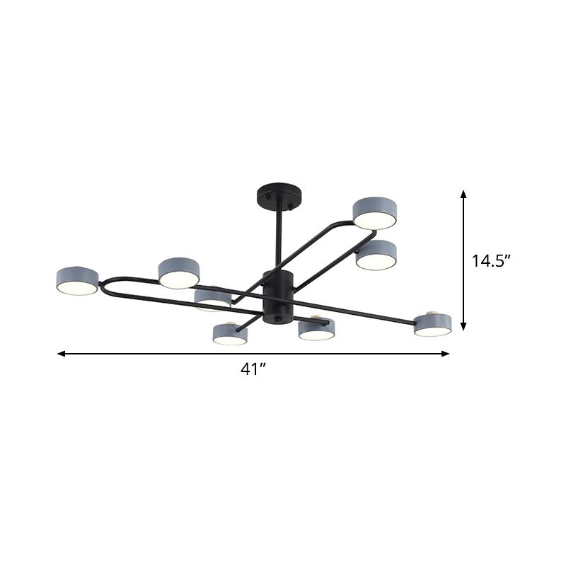 8 têtes de salon lustre