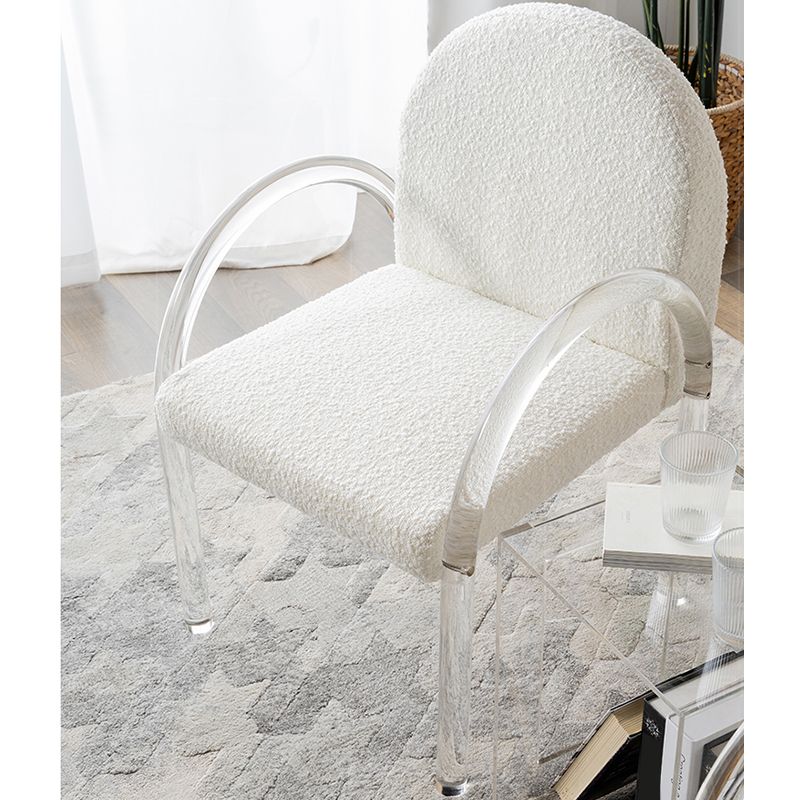 Tight Back Round Arms and Armless Basic Four Leg Accent Chair Set