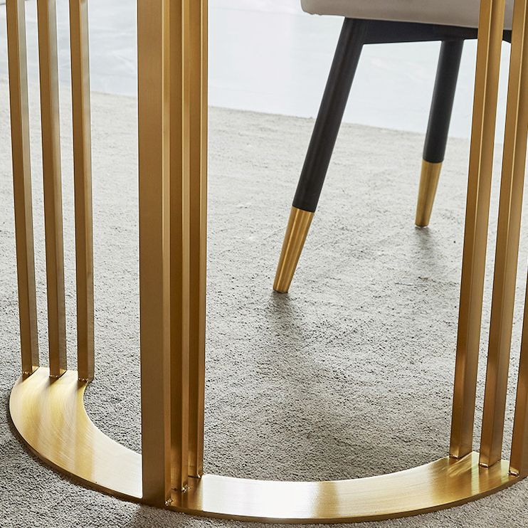 Traditional Luxury Dining Table Stainless Steel Dining Room Collection for Indoor