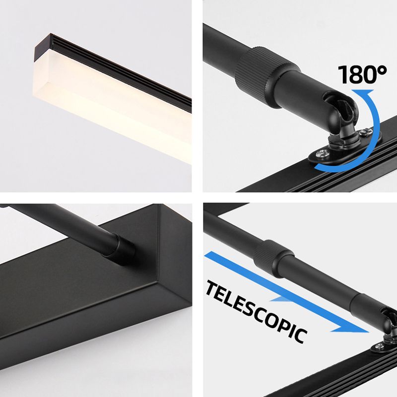 Moderne Einfachheit Rechteck Eitelkeitsleuchte Acryl -Wandbeleuchtung für Badezimmer