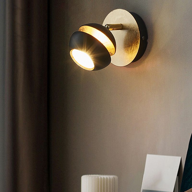 1-Light Wall Light Fixtures Modern Metal Shade Wall Mounted Lighting for Bedroom