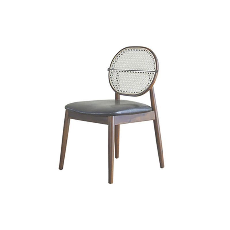 Industrial Style Side Chair Wooden Frame Side Dining Chair for Dining Room