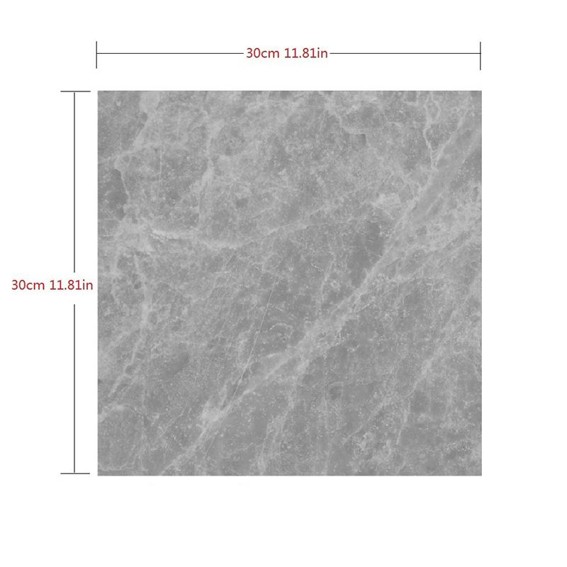 Grey Marble Effect Wallpaper Panels Peel and Stick Wall Covering for Living Room