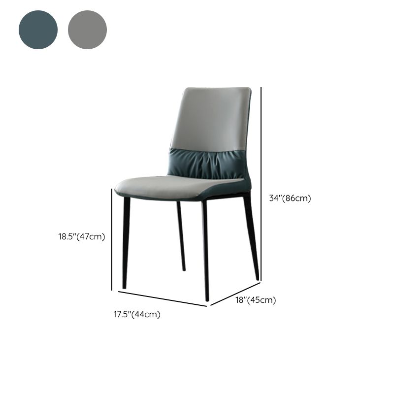 Nordic Armrest Backrest Cushion Chair with Metal Legs for Dining Room